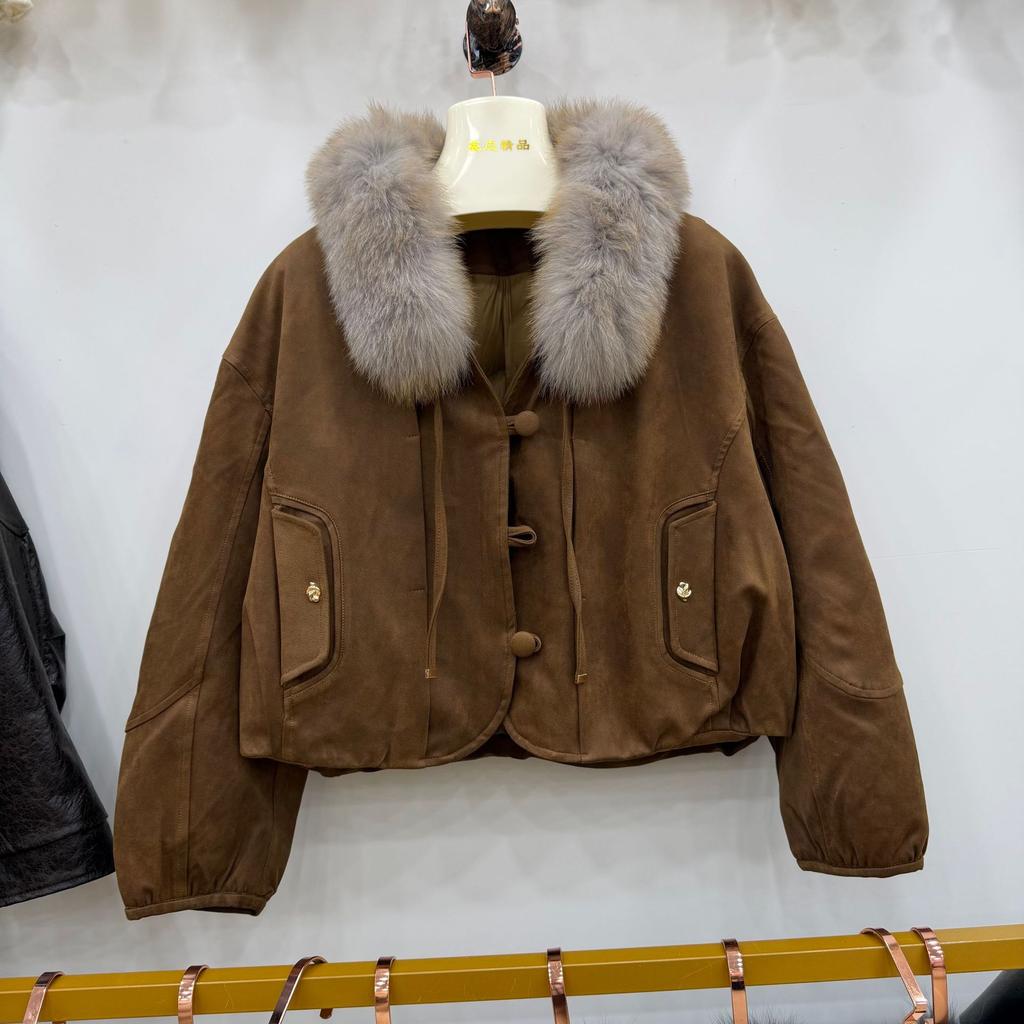 Winter Haining new removable fox fur collar Parker down jacket women's fashion trend warm jacket