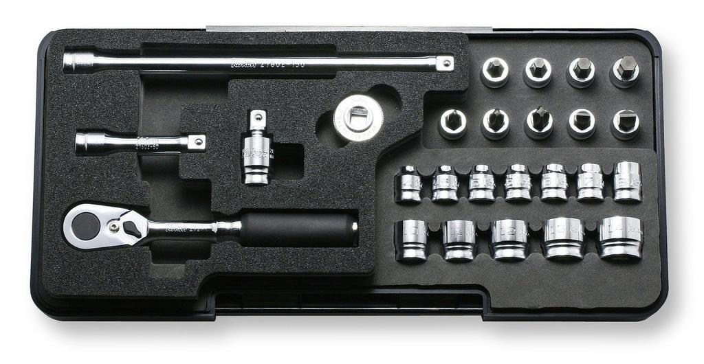 Yamashita Industrial Research Institute Socket Set 26 1 Set (Ko-ken) Z-EAL P2285Z, 6.35mm Drive, Pieces,
