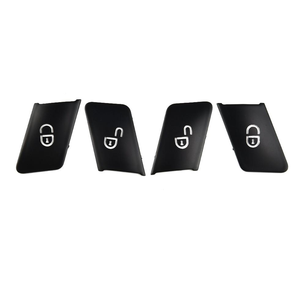 4x Car Door Lock Unlock Switch Button Covers Trim For Mercedes Benz-Class W204 W212 Door Lock Unlock Button Covers Accessories