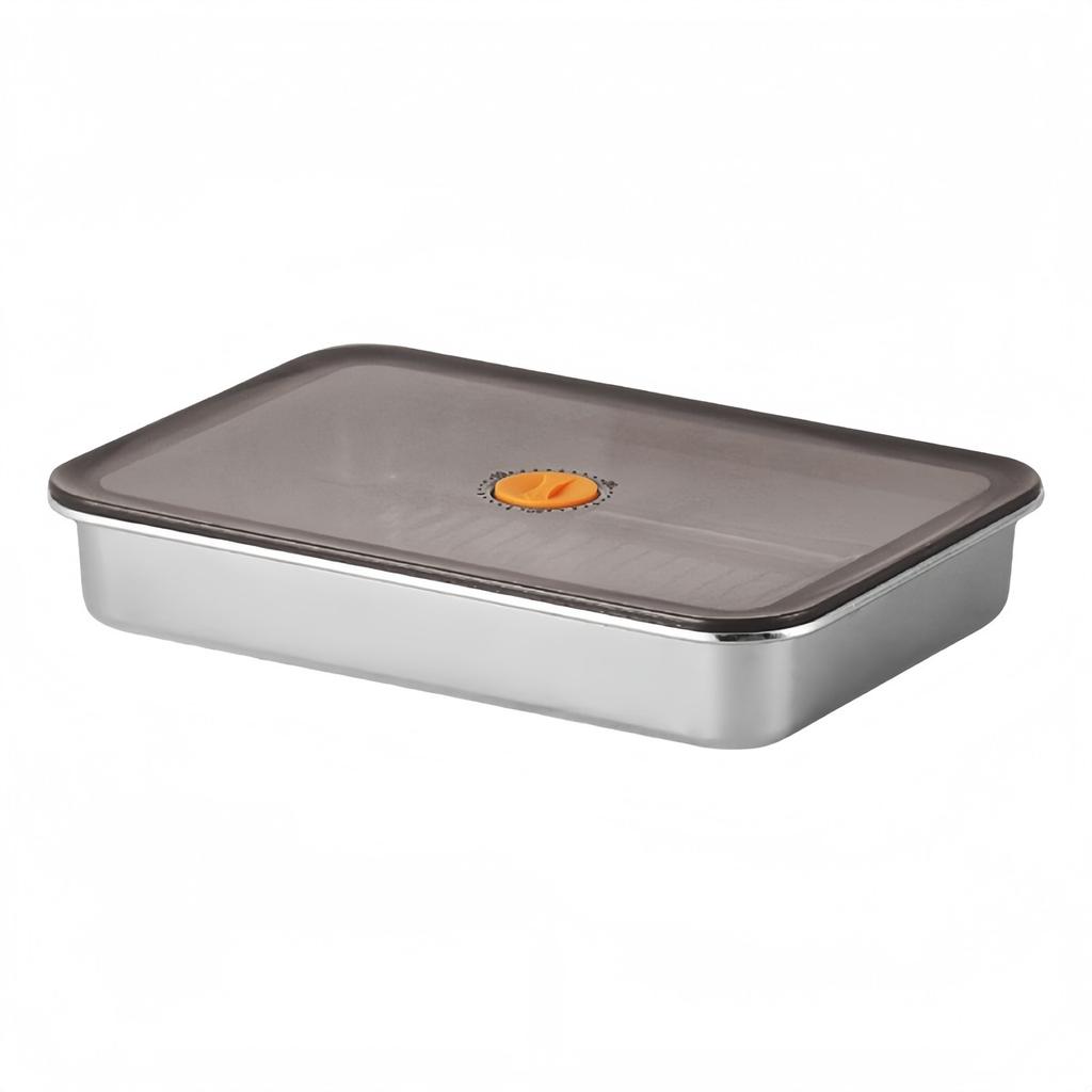 Stainless Steel Refrigerator Storage Box 30x21x12cm 5800ML Capacity