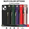 Crossbody Zipper Cards Solt Wallet Leather Case For iPhone 15 16 Pro Max 14 Plus 13 11 12 SE 2025 XS XR Lanyard Bag Purse Cover