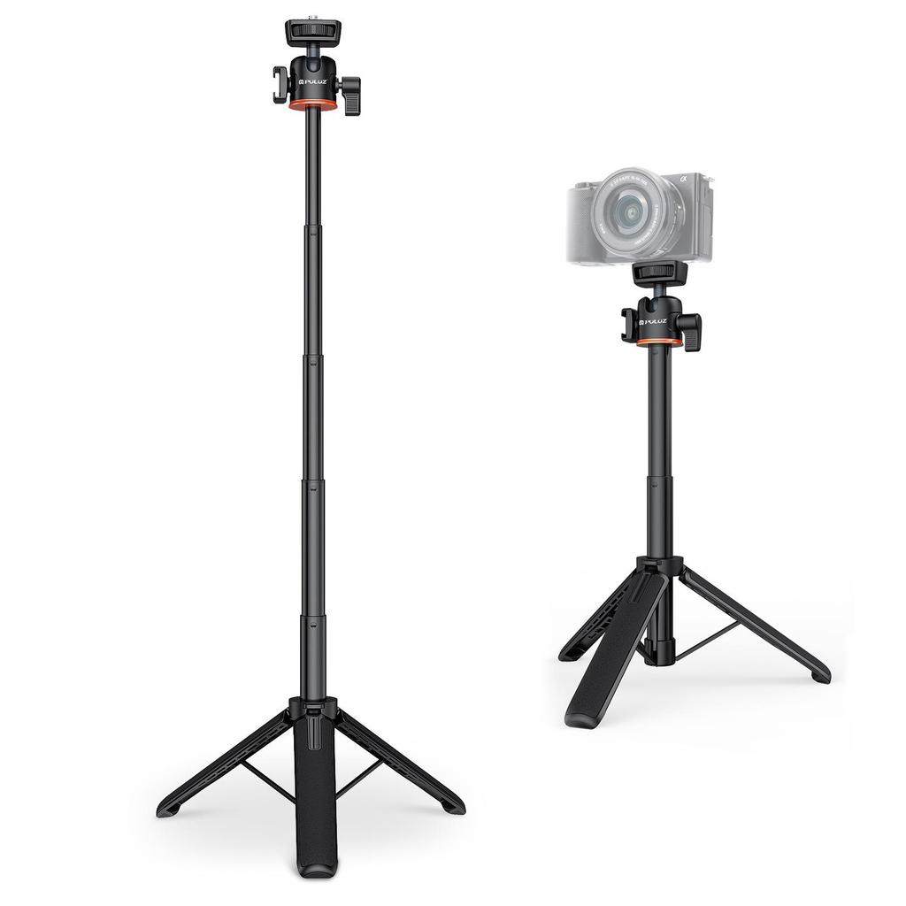 Fat Cow Portable Action Camera Selfie Stick with Tripod & Telescopic Extension for Phones & Mirrorless Cameras