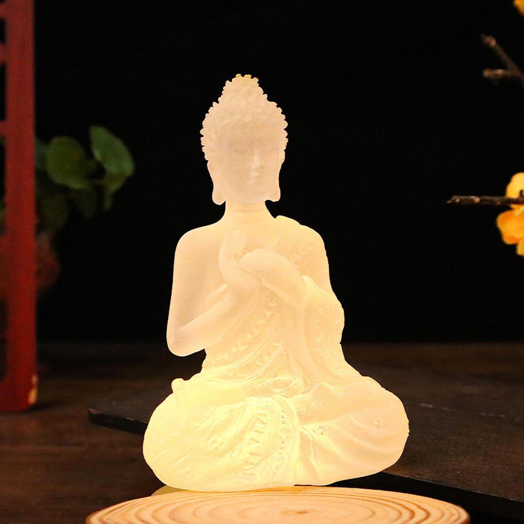 Buddha Figurine for Desk Display Collectible Sculpture Home Decor