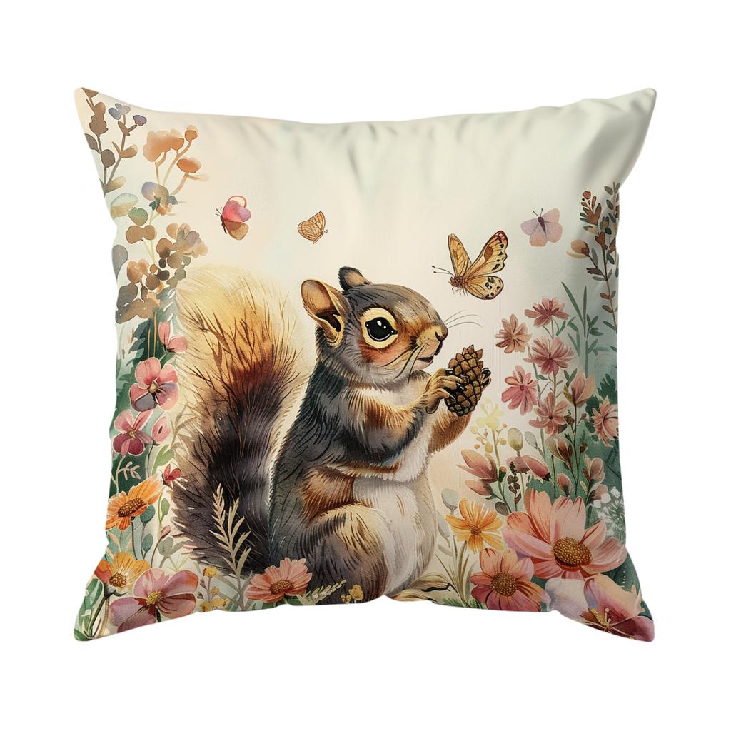 1/4pcs Animals Flowers Butterflies Cushions Pillowcase Polyester Cushion Cover Throw Pillow Pillowcover Home Car Sofa Decor