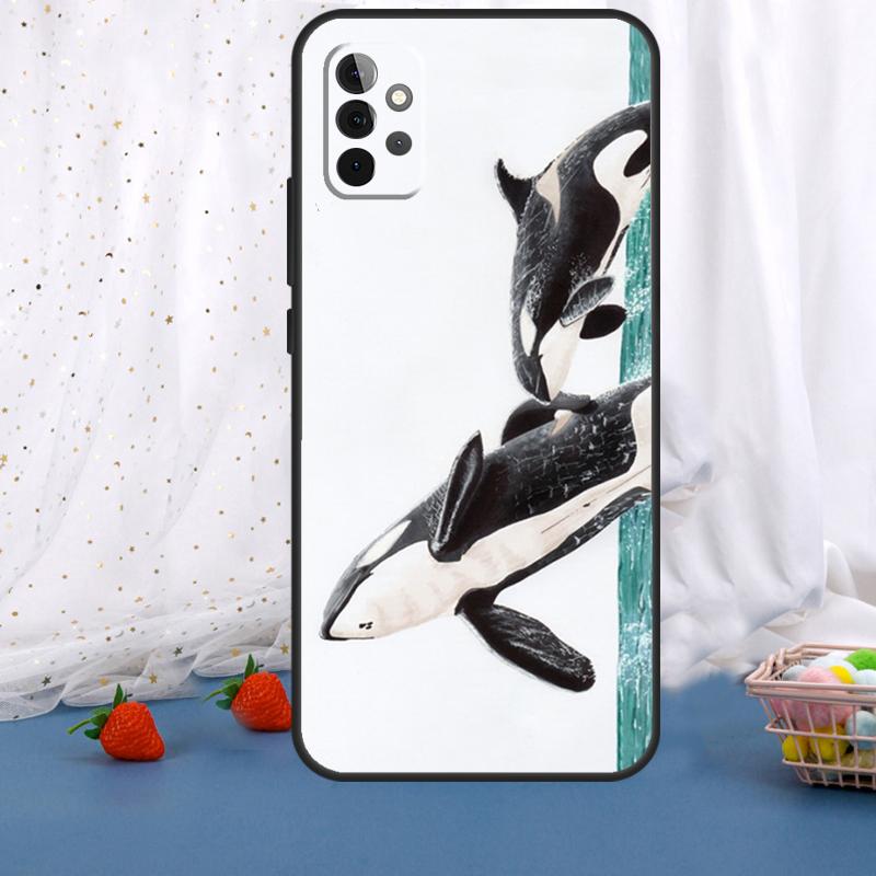 Orcas Whale For Samsung Galaxy A54 A34 A14 A36 A56 A26 A16 A15 A55 A53 A33 A35 A22 A32 A52 A05 A06 Case
