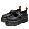 Personaggi con suola spessa con scarpe Mary Jane da donna, scarpe piccole in pelle di primo strato, studente di moda pattern litchi muffin