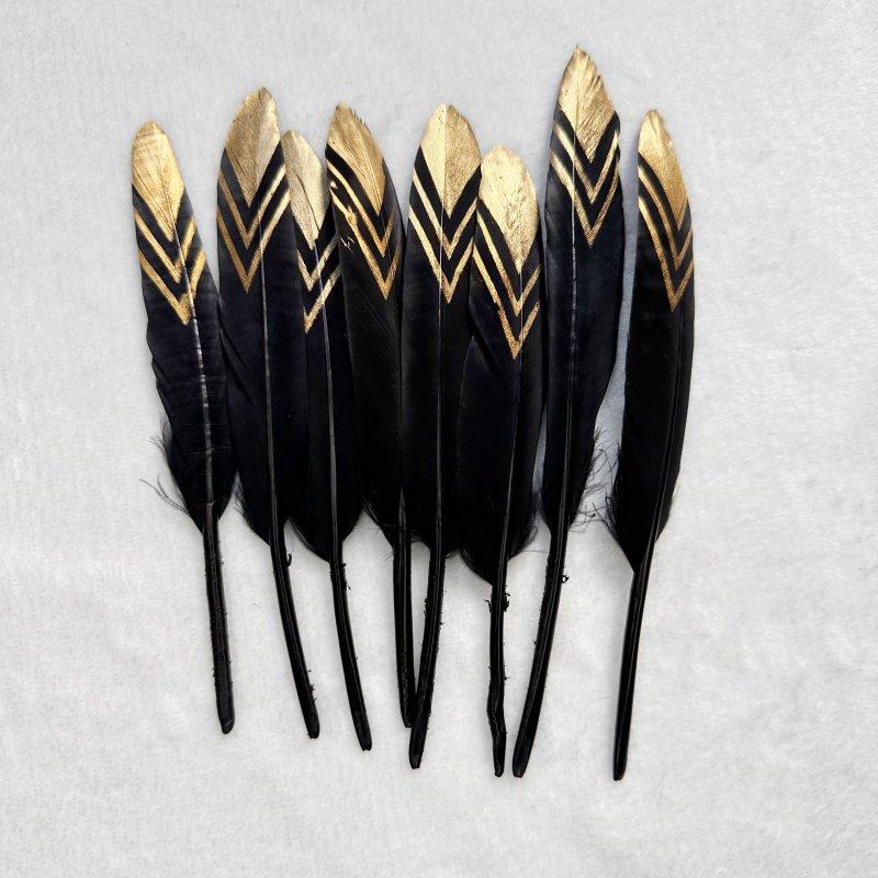 

50pcs Goose Feathers Gold Silver Plume Craft Natural Diy Plumas Jewelry Wedding Party Hats Home Decoration Accessories 15-20CM 50PCS чёрный