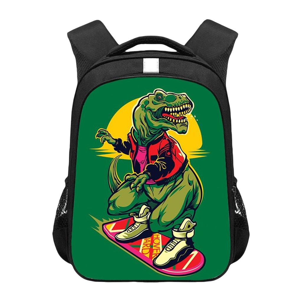 Anime Peripheral Printed Backpack, Personalized Backpack Storage Bag,1pc,Tyrannosaurus Children's Kindergarten Backpack,10*14in