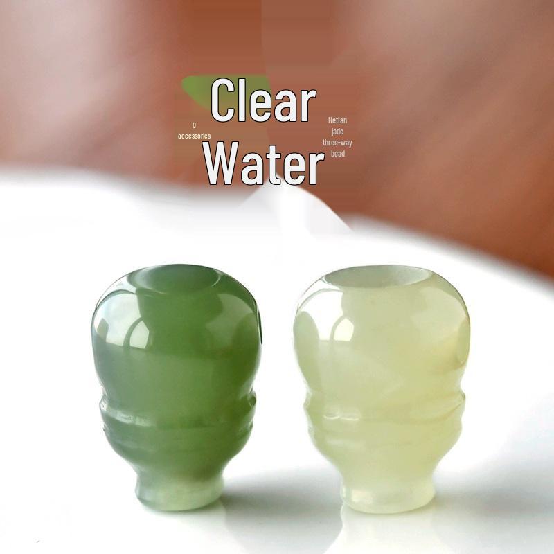 

Нефритовая голова Будды и браслет-ожерелье из бодхи Звездная луна для DIY Light Ice Clear Water/1 Piece