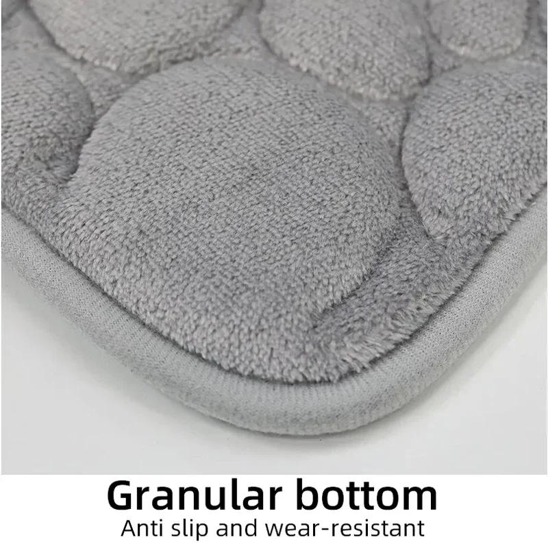3PCS/set Bath Mats Non Slip Memory Foam Bathroom Soft Rugs Water Absorption Dry Fast Bath Mat Machine Washable for Home Floor