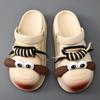 Summer new cute big mouth strap cartoon hole shoes women's bag head breathable soft bottom eva slippers
