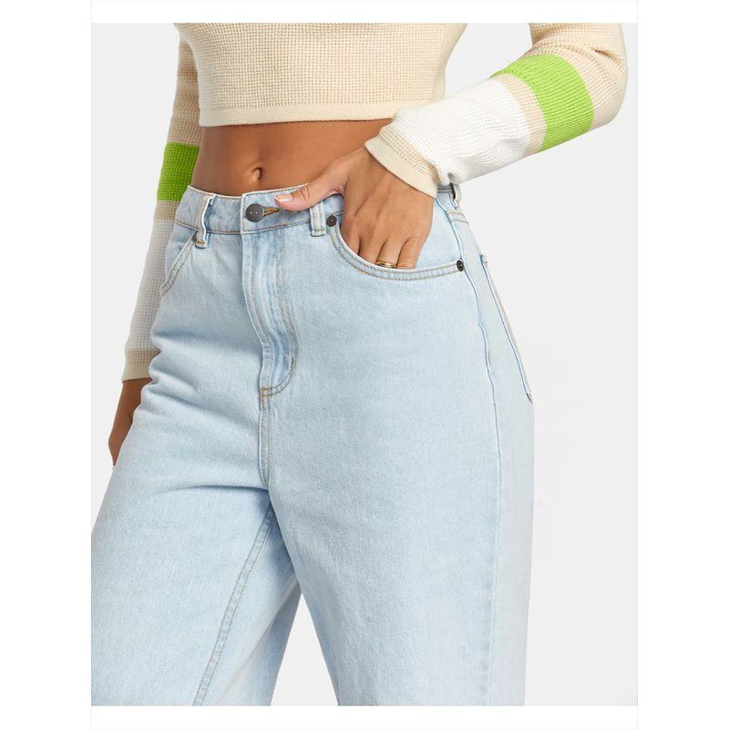 Foreign Trade Original Order RVC * a Retro Light Color and Water Scrubbing Casual Loose Slimming Straight-leg Cocoa Denim Two Colors 1303