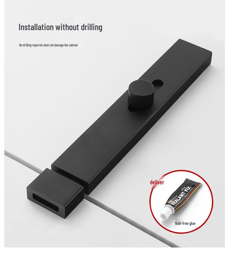 No-Drill Bathroom Door Latch: Simple Lock for Toilet & Sliding Doors