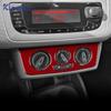 Real Soft Carbon Fiber Sticker LHD RHD Car Central Control AC Frame Panel Trim For Seat Ibiza 2009 2010 2011 2012 2013 2014