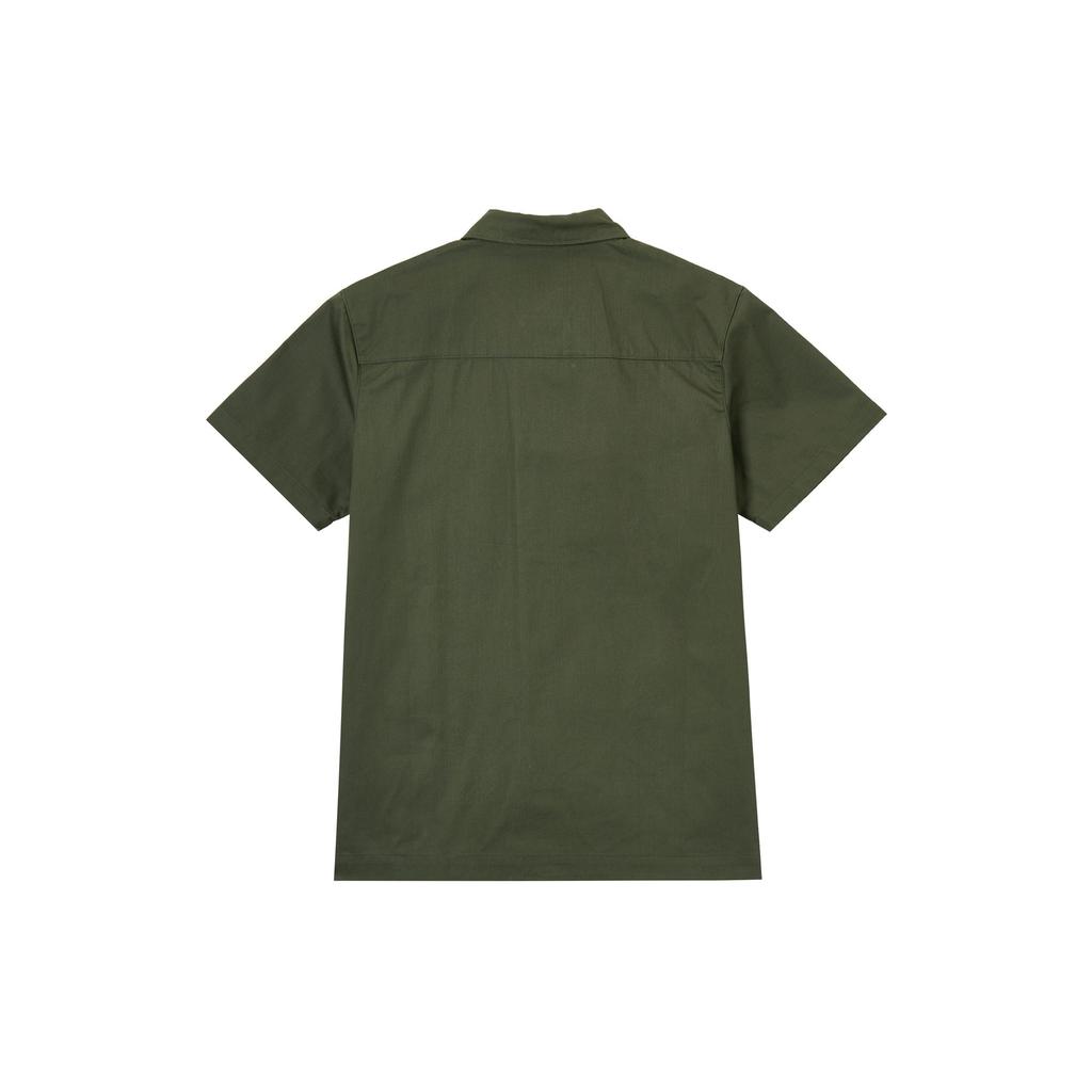 Nike Shirts Men's Khaki Green Pointed Collar Moderate Workwear DX3341-325