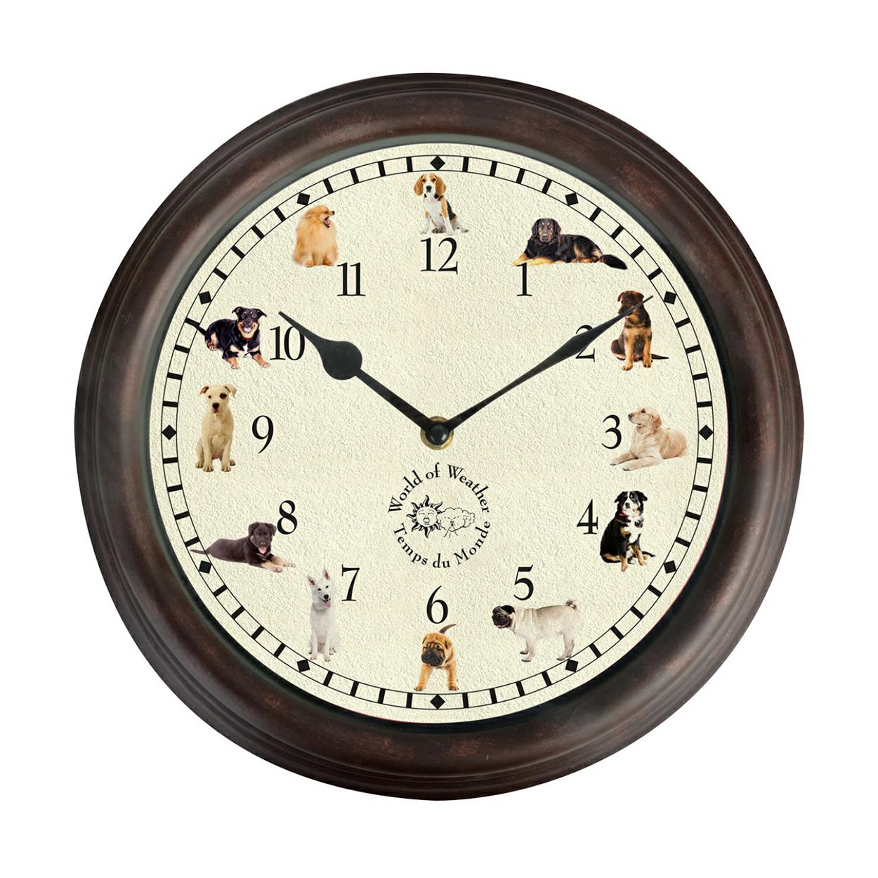 Wanduhr mit Hundegeräuschen