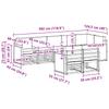 Outdoor Sofa Set Solid Acacia Wood