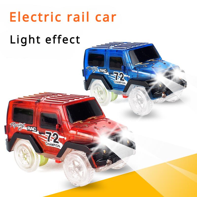 Magic Night Light DIY Boy And Girls Assembled Building Blocks Of Children's Toys Electric Rail Car