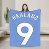 Haalands Blanket Cover Number  Football Soccer Flannel Throw Blankets Summer Air Conditioning Portable Lightweight Bedspread