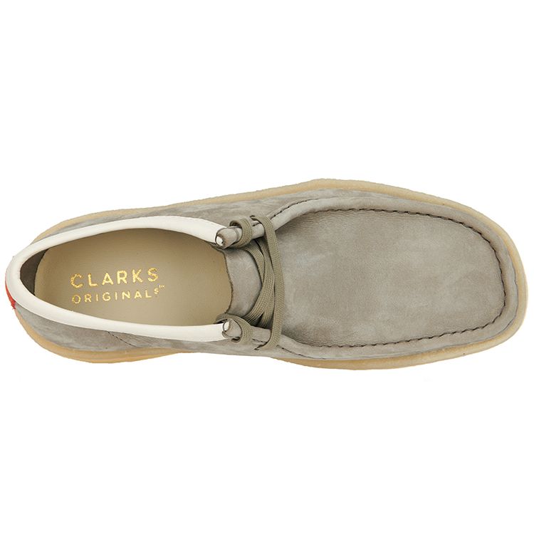Clarks Wallabee Cup Leather Round Toe Lace-Up Casual Shoes Men sneakers Gray 261655387