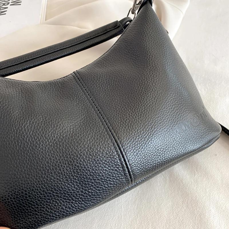 Chic Leather Hobo Bag with Detachable Strap & Tassel Versatile Large Capacity Handbag for Women Leisure Fashion Women's Shoulder Bag