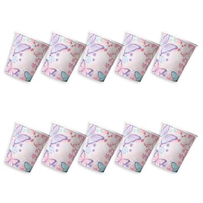 Fournitures de Fête Thème Papillon pour Anniversaires Comprend Vaisselle Jetable Cartes d'Invitation et Décorations Facultatif
