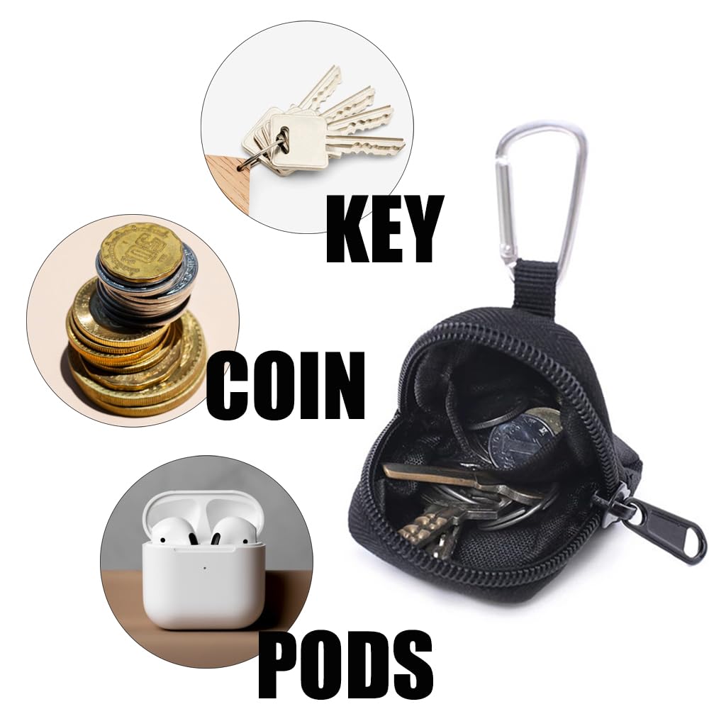 1/2/3PC Tactical Pouch Key Wallet Holder Men Outdoor Portable Key Bag Coin Purses Bag Keychain Zipper Pocket Outdoor Key Bag