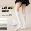 Female Spring and Autumn Show Thin Deodorant Sweat Absorption Calf Two Toe Socks