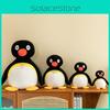 Adorable Penguin Family Plush Toy With Fish Ribbon Design Soft Cuddly Doll For Kids