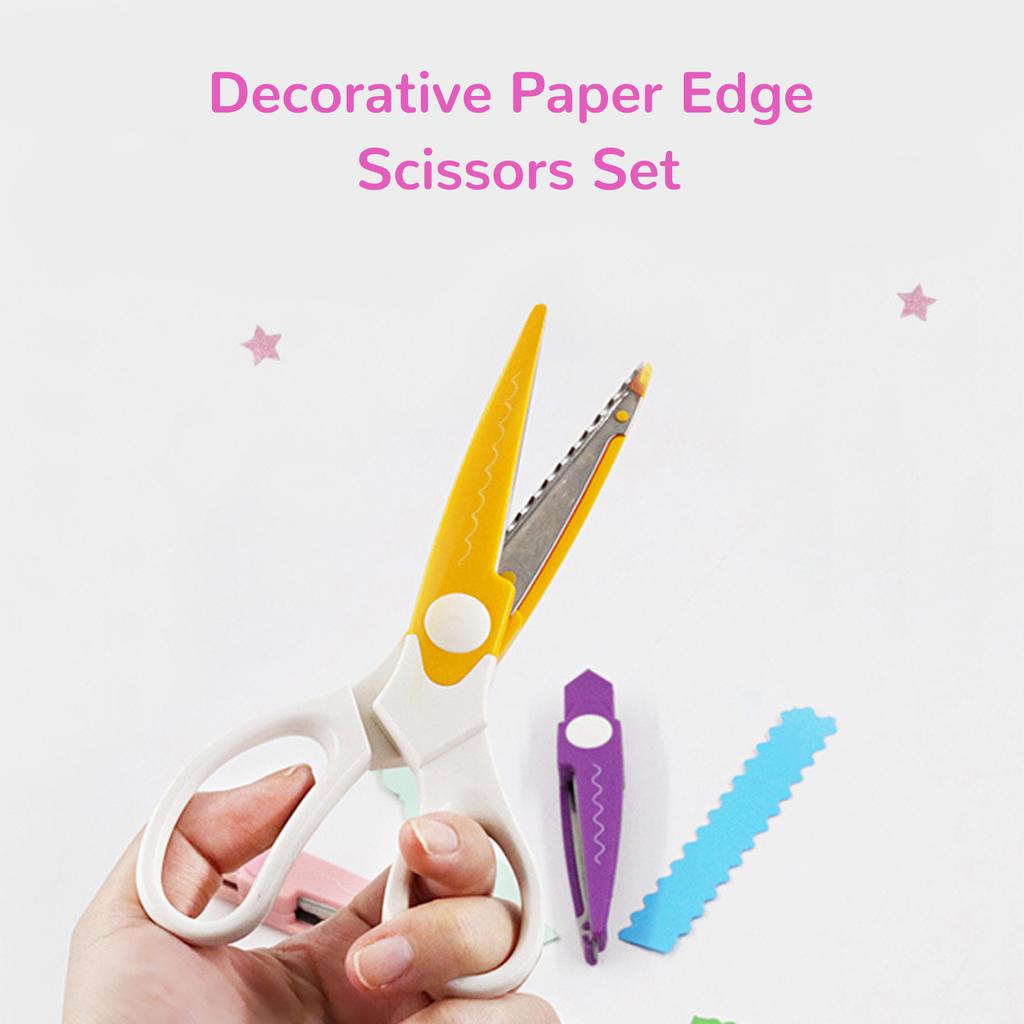 Paper Caft Scissors Set 5 Pairs of Decorative Edge Great for DIY Paper Edge Cutting Crafts