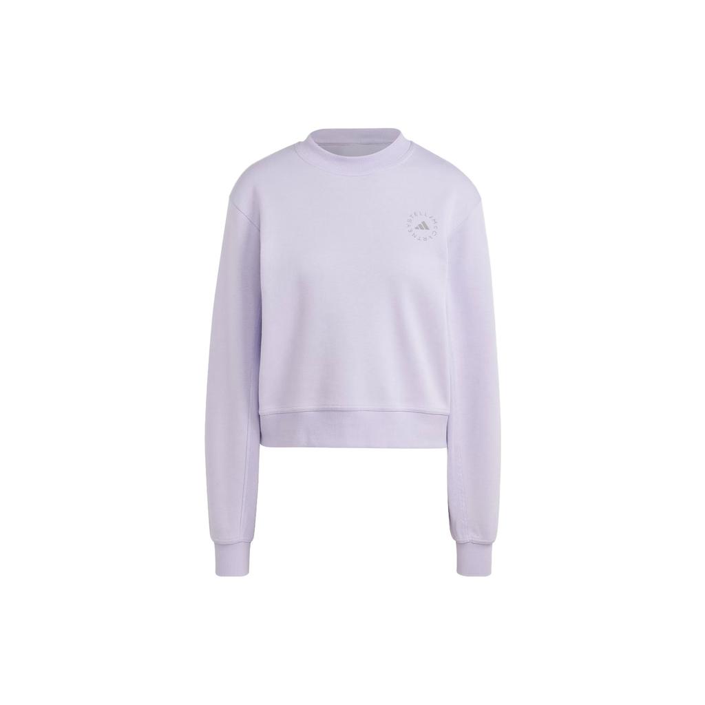 adidas Women's Cropped Crewneck Sweatshirt Light Purple Women IJ0590