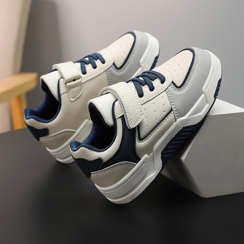 Children's Fashionable and Convenient Velcro Casual Sports Shoes Thick Soled Children's Skateboarding Shoes 28-39