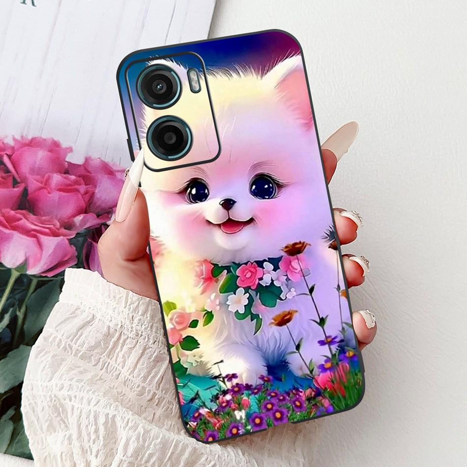 For Motorola Moto G05 G15 E15 2024 Floral Butterfly Phone Case For MOTO G05 G15 E15 4G Black Silicone Soft Lightweight Case