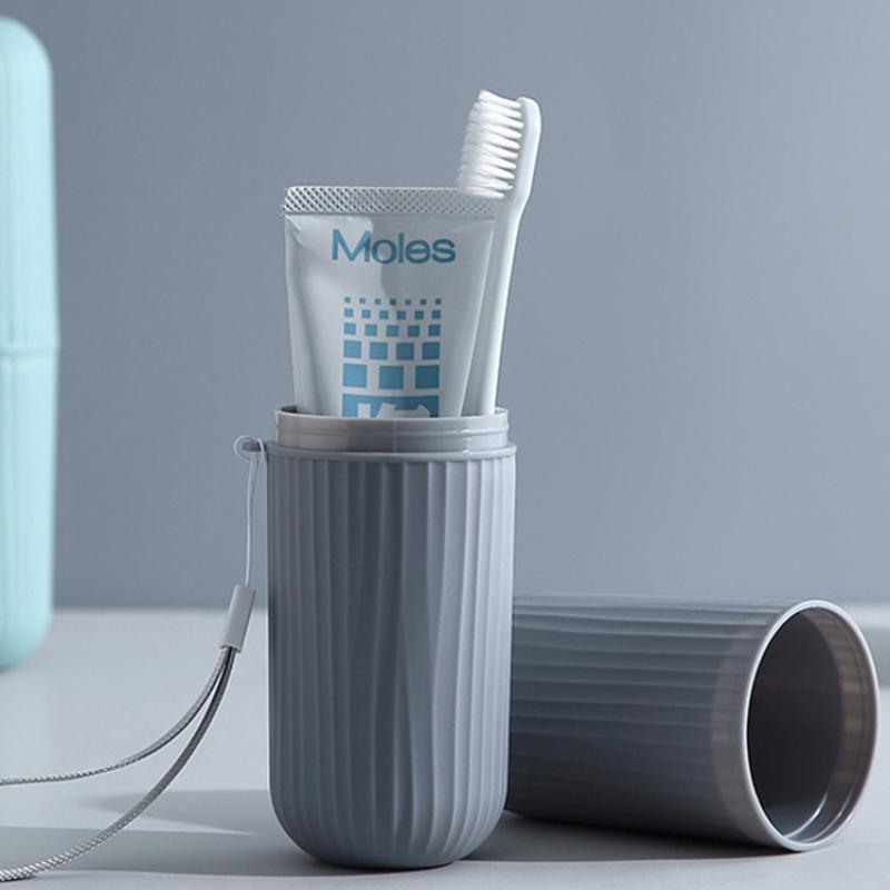 2pcsTravel Portable Toothbrush Toothpaste Holder Storage Case Box Storage Cup Outdoor Holder Bathroom Accessorie