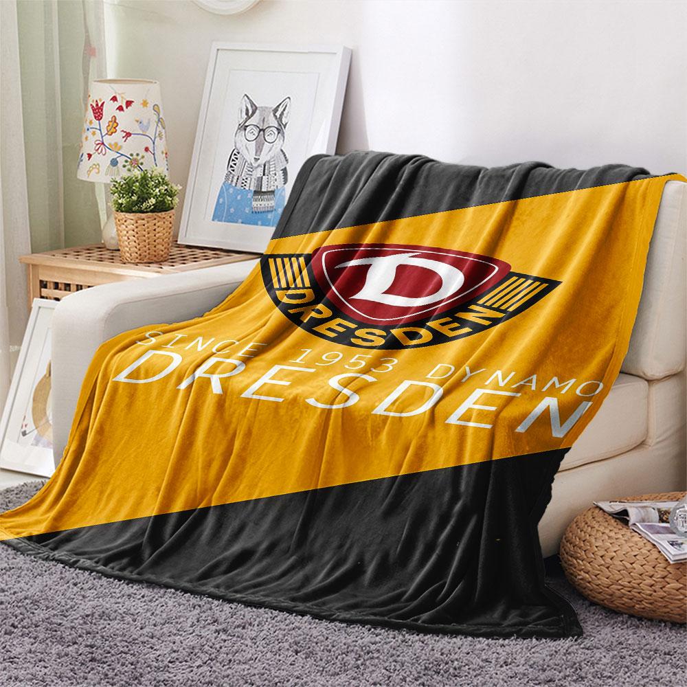 1 Stück Dynamo Dresden gemusterte Flanelldecke für alle Jahreszeiten geeignet für Heimdekoration Wärme und Komfort Geschenke Feiertagsgeschenk