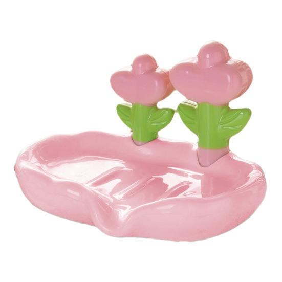 1/2 Stück Blume Seifenhalter Schnell ablaufend Küche Badezimmer Blumig Seifenschale Arbeitsplatten Dekoration Kunststoff Seifenstück Duschseife Behälter Box Tablett
