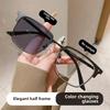 Large Frame Reading Mirror Photochromic Anti Blue Light Reading Glasses For Men Women Fashion Trend Personalized Brand Design