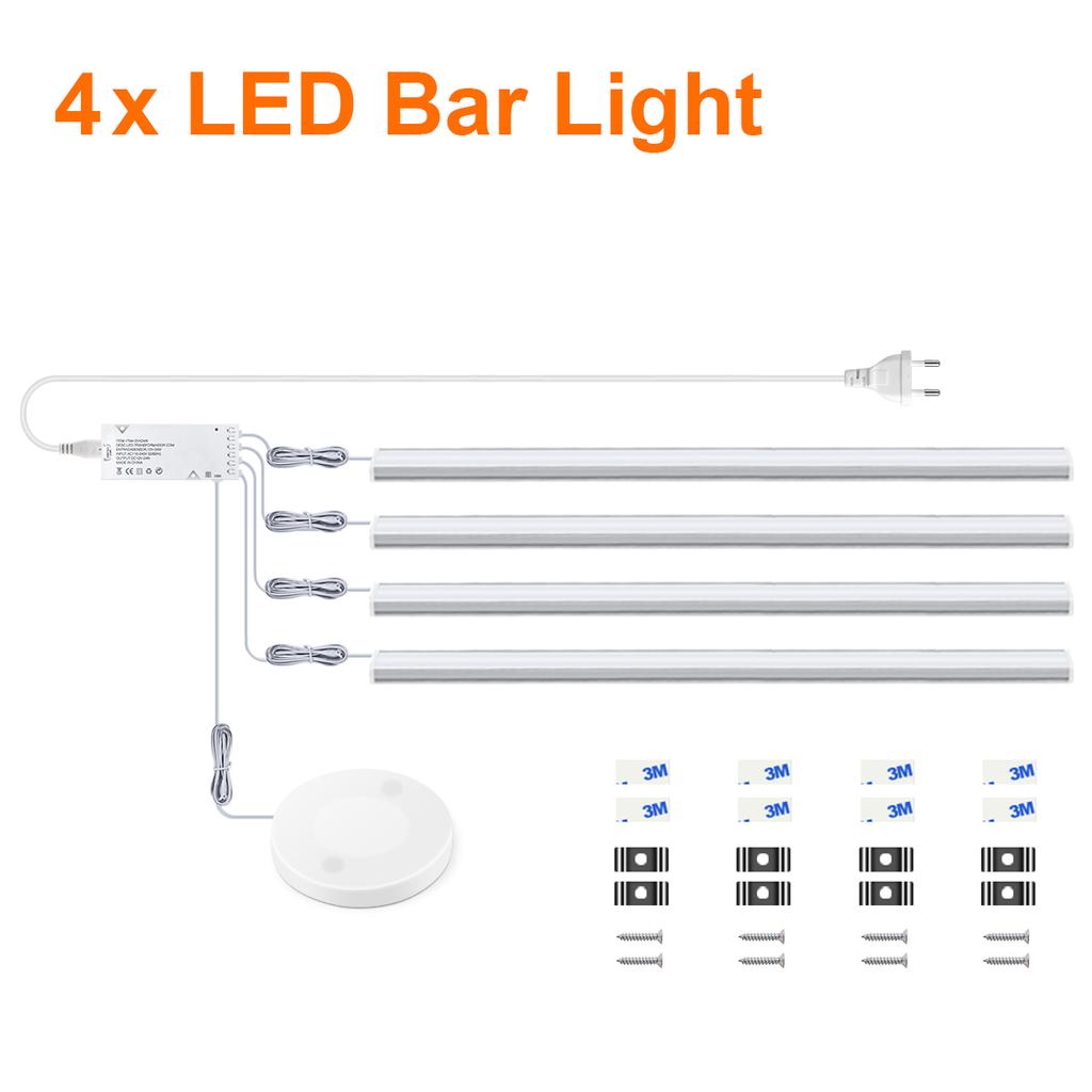 Led Tube Light With 220V To 12V Power Supply EU Penetrate Touch Switch Hand Sweep Sensor Room Lights For Home Bedroom Kitchen