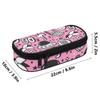 School Pencil Case Neat Design 300D Polyester Smooth Zipper with Main Compartment Mesh Pocket and Pen Slots for Boys Girls