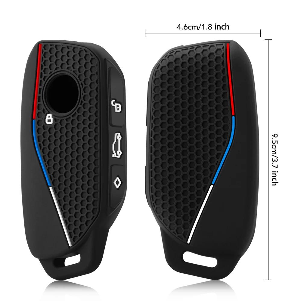 Car Remote Key Case Cover Shell For BMW X1 U11 2023 Series 7 735i 740Li I7 G07 X7 LCI XM Protector Keyless Auto Accessories