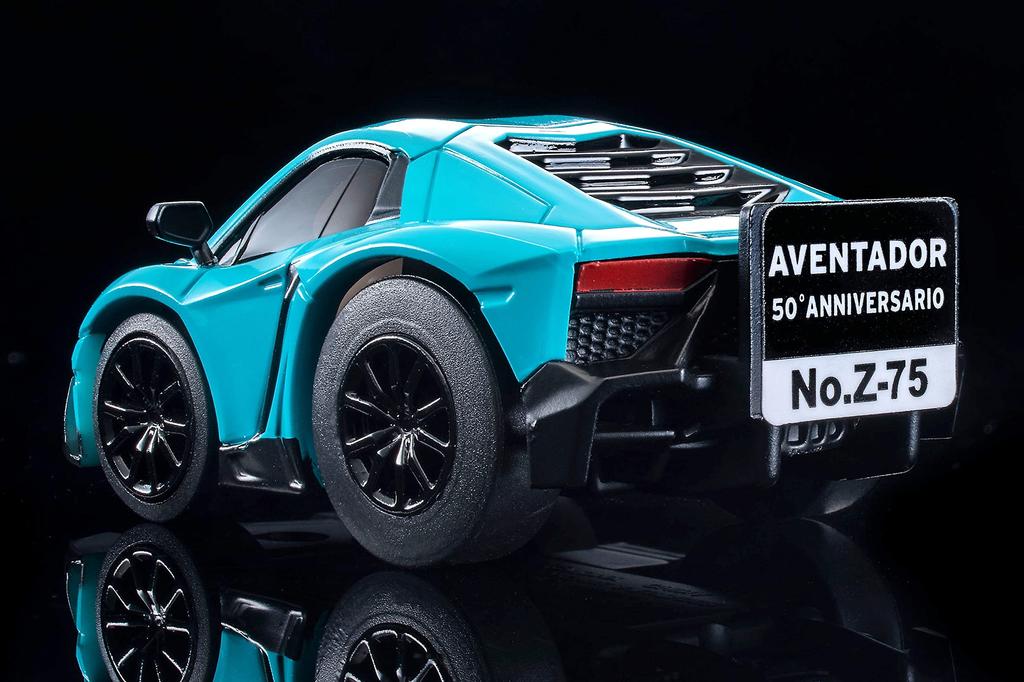 TOMYTEC zero Lamborghini Aventador Anniversario Light Blue Choro-Q Z-75c 50° (Finished Product)