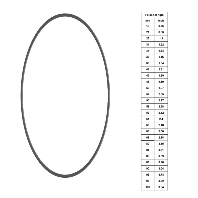 Square Rubber Drive Belts 1.2mm Tape Machine Belt 19mm-100mm Folded Size Optional Size for Recorders