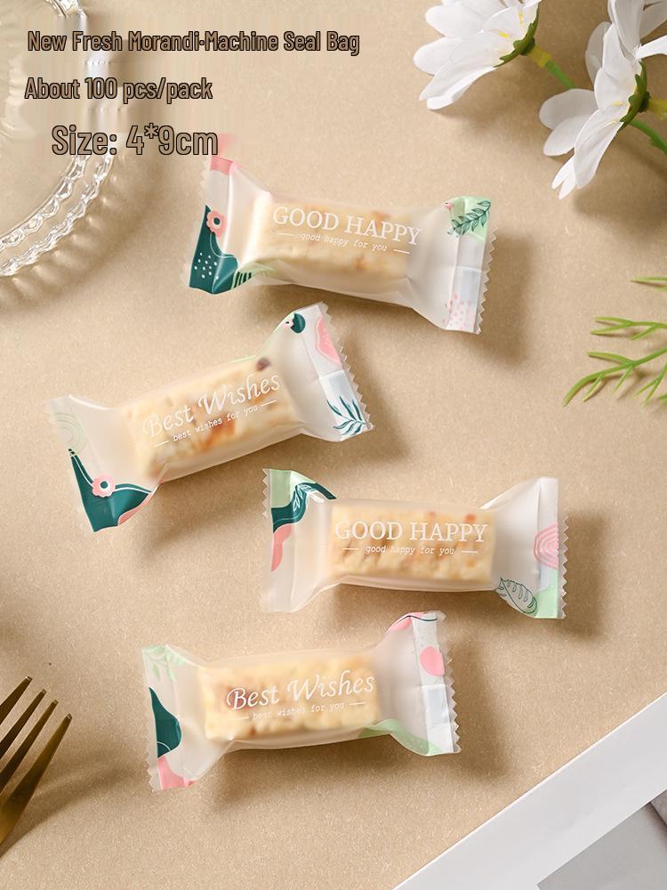 Internet Celebrity Sea Salt Almond Toffee Bag DIY Handmade Nougat Coffee Candy Sealing Bag