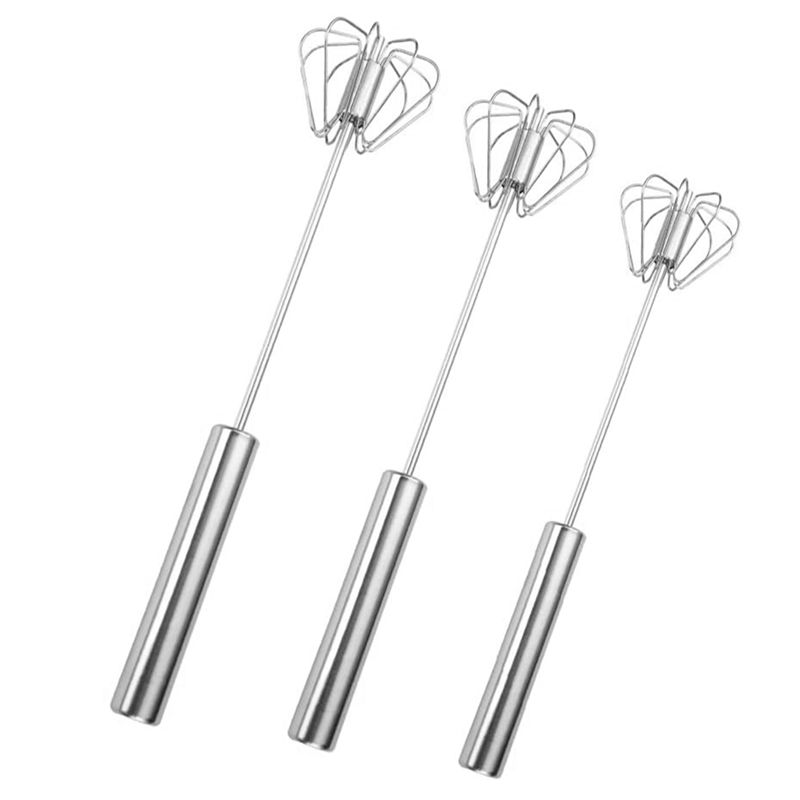 A20F-Press And Rotate Semi-Automatic Egg Beater Household Manual Stainless Steel Egg Beater