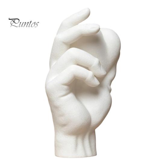 PLA Sculpture for Gifts Hand Holding Heart 3D Printed Figurine, Modern Minimalist Sculptural Desk Decor, Romantic Ornaments Home Accent Shelf