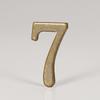 D-Shaped Imitation Gold Metal Address Number Plate