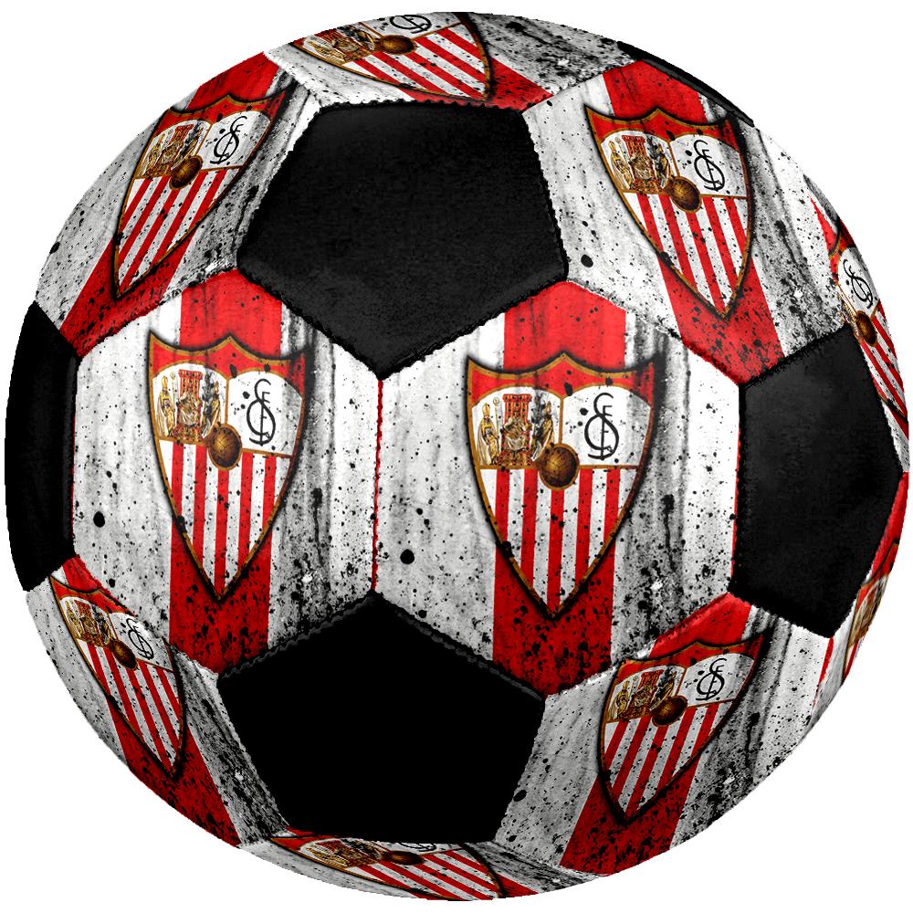 SIZE 5 Sevilla FC Soccer Ball Colorful All Ages Machine Stitched PVC Competition Ready Durable High-Bounce