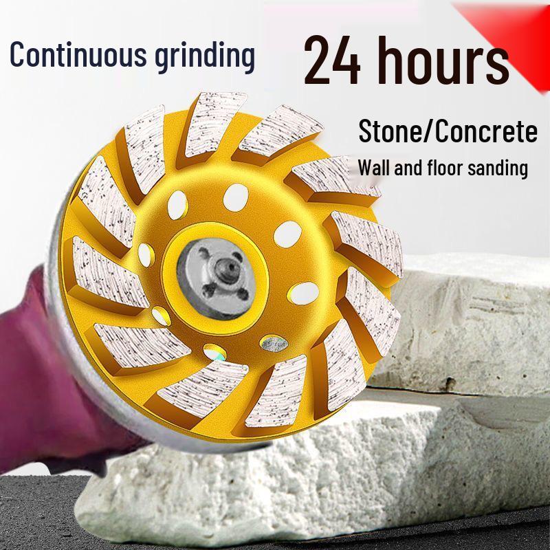 Diamond Grinding Pad for Concrete, Stone & Marble - Fits Angle Grinders & Floor Polishers