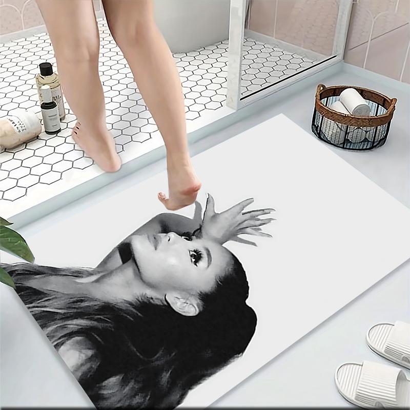 Ariana Grande'S Artistic Pose Carpet Rug Soft Washable Antislip Home Living Room Sofa Mats Personalized Christmas Rug