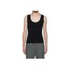 Onitsuka Tiger Tank Top Solid Color U-Neck Pullover Vest Unisex Tops Black 2183B210-001